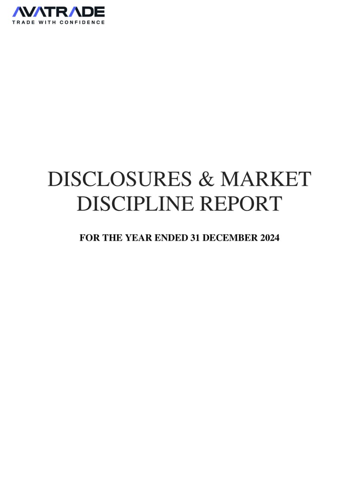 First page of AvaTrade EU regulatory disclosure