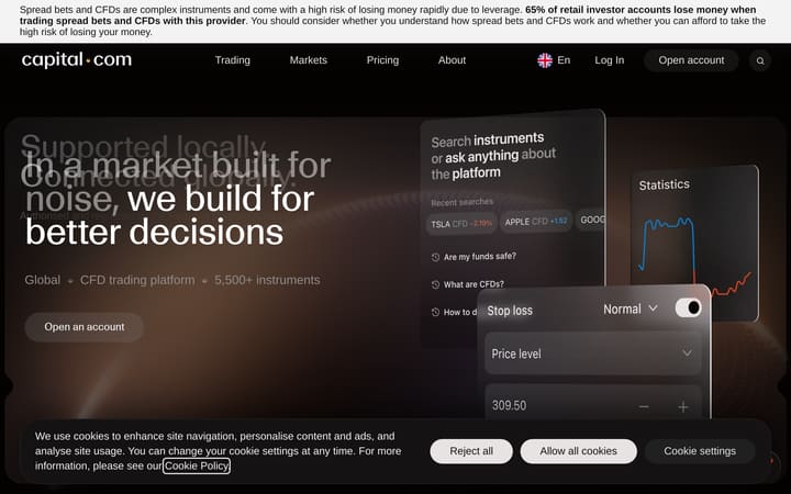 capital-com website homepage