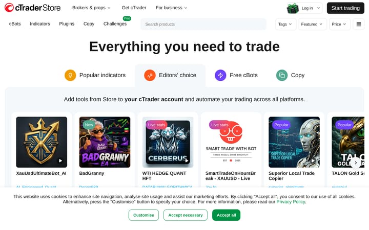 ctrader website homepage