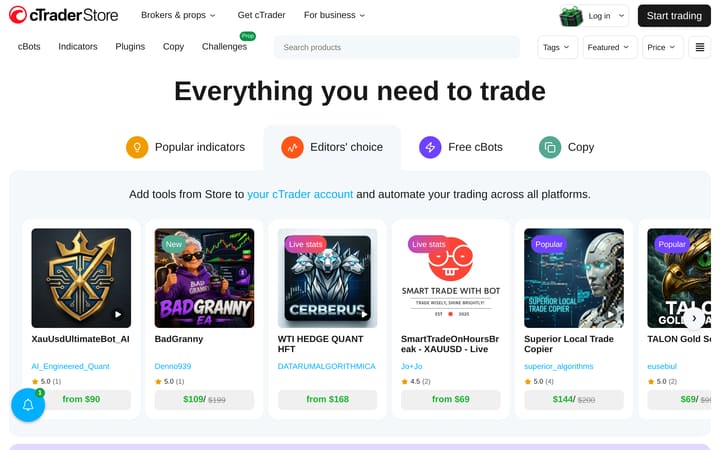 ctrader website homepage