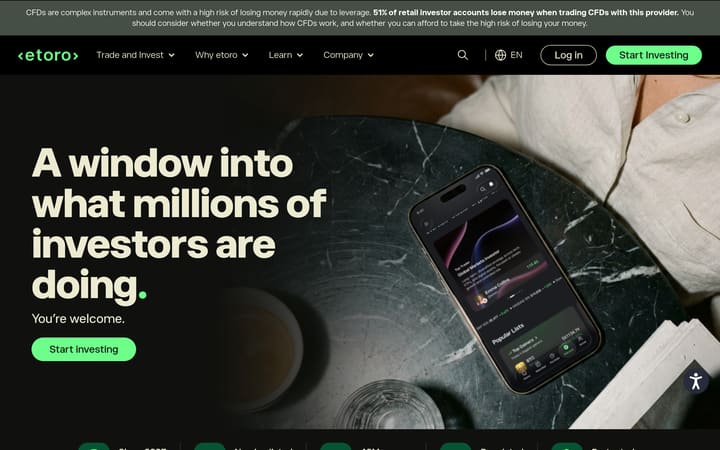 etoro website homepage