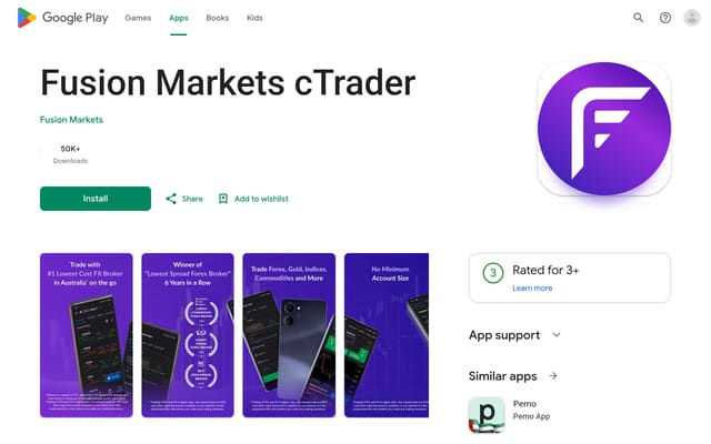 fusion-markets Google Play listing
