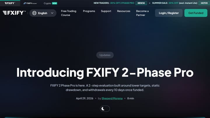 FXIFY 2-Phase Pro official programme page