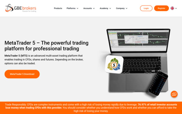MetaTrader 5 on gbebrokers