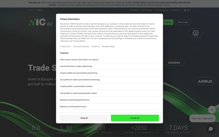 ic-markets website homepage