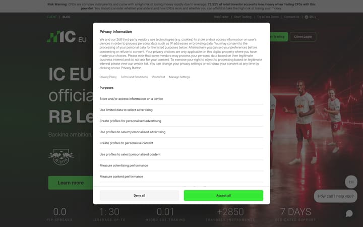 ic-markets website homepage