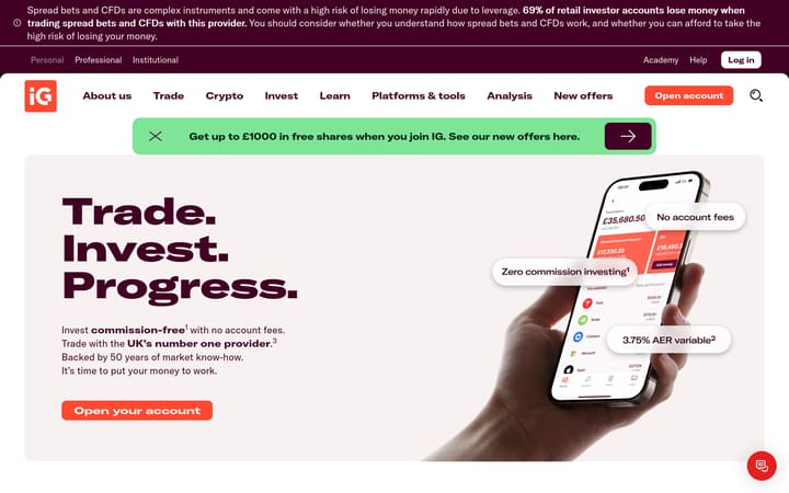 ig website homepage