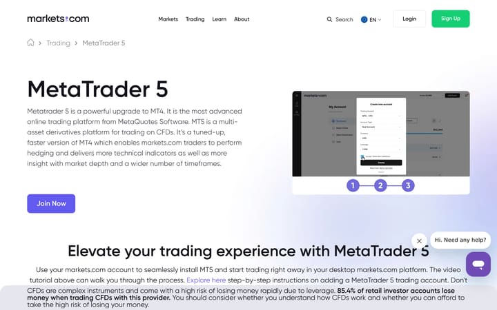 MT5 on markets-com