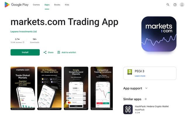 markets-com Google Play listing