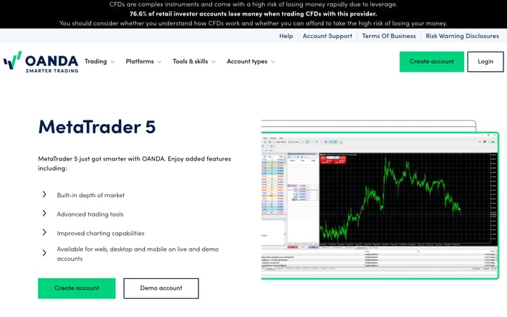 MT5 on oanda