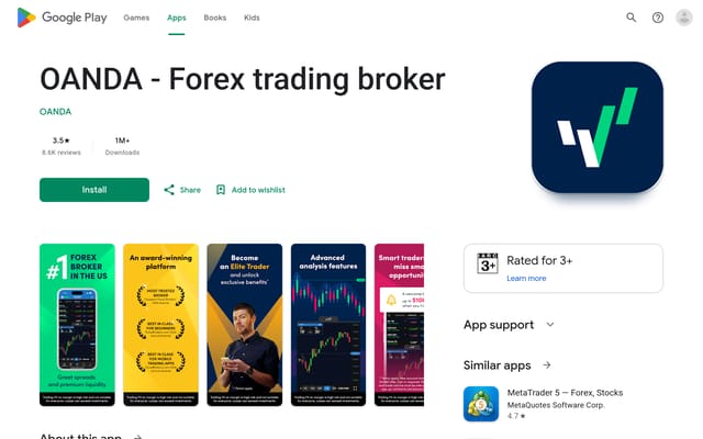 oanda Google Play listing