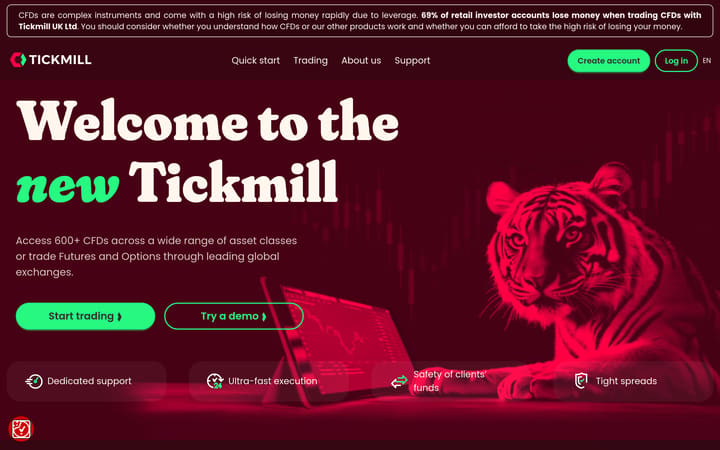 tickmill website homepage
