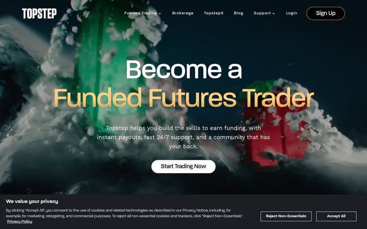 topstep website homepage